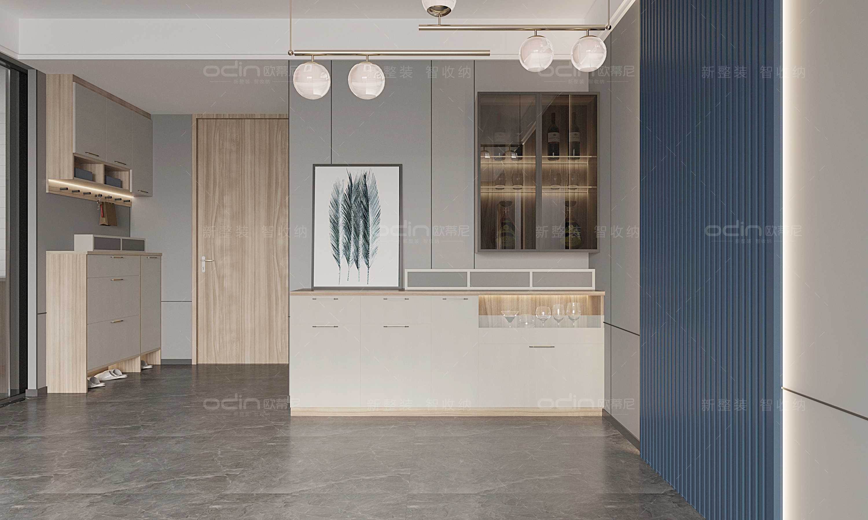 寇時尚現(xiàn)代裝修風(fēng)格全屋定制酒柜2